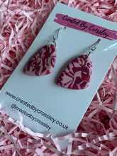 Load image into Gallery viewer, Pink Patterned Clay Earrings
