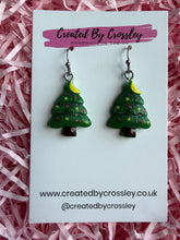Load image into Gallery viewer, Chunky Tree Charm Earrings
