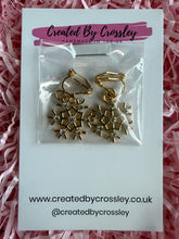 Load image into Gallery viewer, Gem Snowflake Clip On Earrings
