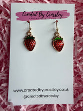 Load image into Gallery viewer, Strawberry Charm Earrings
