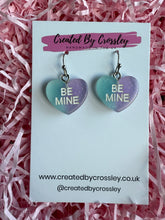 Load image into Gallery viewer, Glitter Heart Charm Earrings
