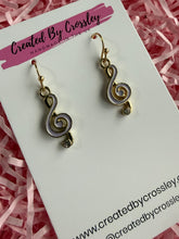 Load image into Gallery viewer, Treble Clef Charm Earrings
