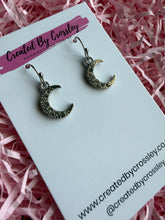 Load image into Gallery viewer, Gem Moon Charm Earrings
