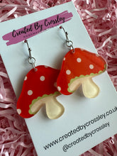 Load image into Gallery viewer, Mushroom Charm Earrings
