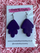 Load image into Gallery viewer, Purple Clay Earrings
