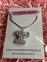 Load image into Gallery viewer, Koala Grey Clay Earrings and Necklace
