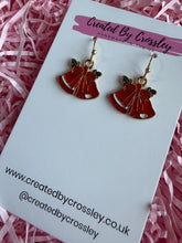 Load image into Gallery viewer, Red Bells Charm Earrings
