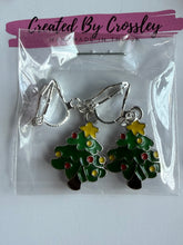 Load image into Gallery viewer, Christmas Tree Clip On Earrings
