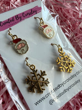 Load image into Gallery viewer, Santa Snow Earring Duo

