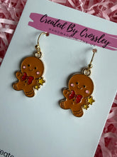 Load image into Gallery viewer, Gingerbread Man Charm Earrings
