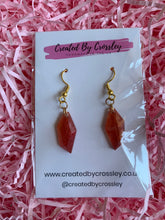 Load image into Gallery viewer, Amber Asymmetric Resin Earrings
