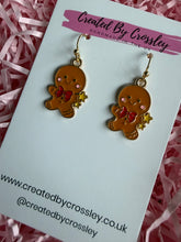 Load image into Gallery viewer, Gingerbread Man Charm Earrings
