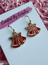 Load image into Gallery viewer, Red Bells Charm Earrings
