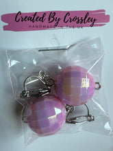Load image into Gallery viewer, Light Pink Disco Ball Clip On Earrings
