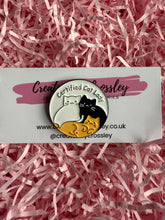 Load image into Gallery viewer, Certified Cat Lady Pin Badge
