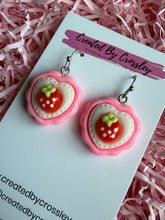 Load image into Gallery viewer, Strawberry Hearts Charm Earrings
