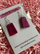 Load image into Gallery viewer, Pink Purple Clay Earrings
