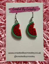 Load image into Gallery viewer, Watermelon Charm Earrings
