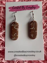 Load image into Gallery viewer, Brown Grey Clay Earrings
