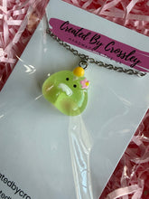 Load image into Gallery viewer, Green Monster Charm Necklace
