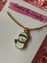 Load image into Gallery viewer, Christmas Snowman Charm Necklace
