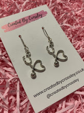 Load image into Gallery viewer, Heart Stethoscope Charm Earrings
