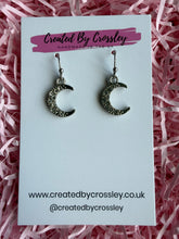 Load image into Gallery viewer, Gem Moon Charm Earrings
