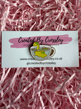 Load image into Gallery viewer, Loch Ness Monster Dinosaur Teacup Pin Badge
