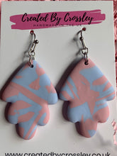 Load image into Gallery viewer, Pink Blue Clay Earrings
