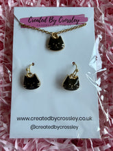 Load image into Gallery viewer, Black Cat Jewellery Set
