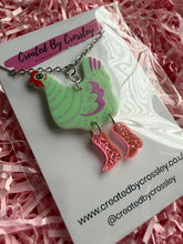 Load image into Gallery viewer, Green Chicken Charm Necklace
