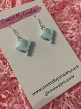 Load image into Gallery viewer, Blue Sting Ray Charm Earrings
