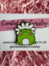 Load image into Gallery viewer, Flower Frog Pin Badge
