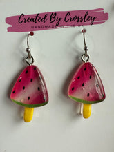 Load image into Gallery viewer, Watermelon Lolly Charm Earrings
