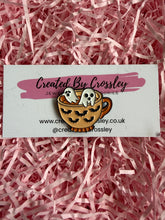 Load image into Gallery viewer, Spooky Teacup Pin Badge
