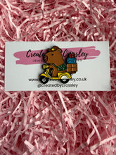 Load image into Gallery viewer, Delivery Scooter Capybara Pin Badge

