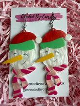 Load image into Gallery viewer, Large Snowman Charm Earrings
