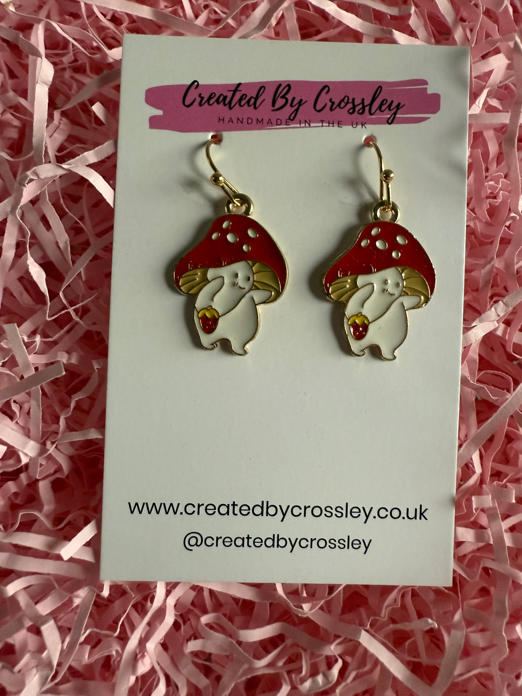Mushroom Guy Charm Earrings