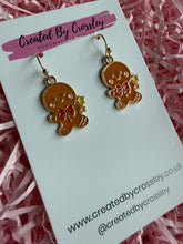 Load image into Gallery viewer, Gingerbread Man Charm Earrings

