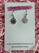 Load image into Gallery viewer, Mini Snowflake Charm Earrings
