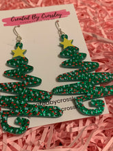 Load image into Gallery viewer, Large Christmas Tree Charm Earrings
