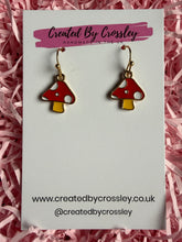 Load image into Gallery viewer, Mushroom Charm Earrings
