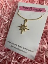 Load image into Gallery viewer, Gold Gem Star Necklace
