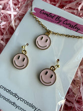 Load image into Gallery viewer, Light Pink Happy Face Jewellery Set
