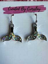 Load image into Gallery viewer, Gem Whale Tail Charm Earrings
