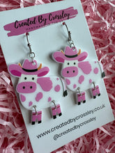 Load image into Gallery viewer, Cow Charm Earrings
