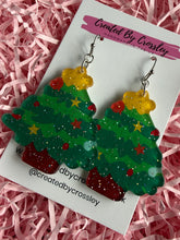 Load image into Gallery viewer, Large Christmas Tree Charm Earrings
