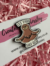 Load image into Gallery viewer, Meditating Sloth Pin Badge
