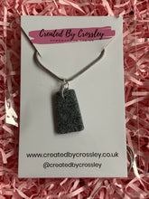 Load image into Gallery viewer, Sparkly Granite Grey Clay Earrings and Necklace
