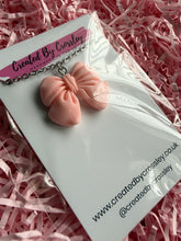 Load image into Gallery viewer, Pink Bow Charm Necklace
